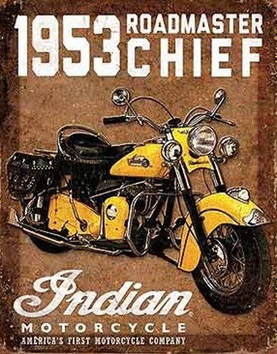 Plaque decorative moto indian - plaque,