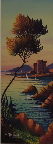 Aquarelle bord mer debut - aquarelle,