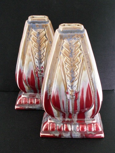 Paire vases cheminée en - ,