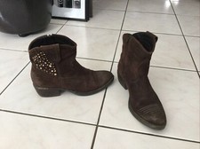 Bottines REQINS pointure 39 marron/doré cloutées