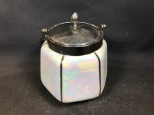 Ancien pot à bonbons en porcelaine irisé Czechoslovakia vintage années 1950