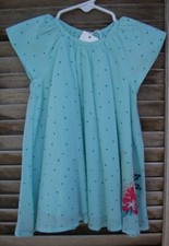 CATIMINI nwt aqua blue polka