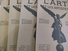 4 Revues 1910 L'Art et les artistes . Trés bel état. N°64/65/66/67