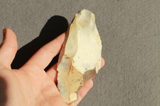 Préhistoire Paléolithique Racloir Lame 12,2 cm Moustérien France Yonne Silex