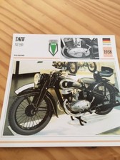 DKW NZ 350 1938 Carte moto