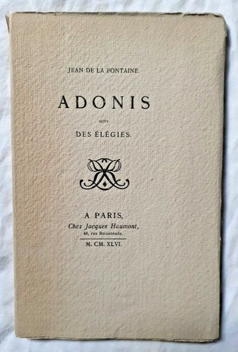 Adonis suivi des élégies par