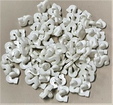 LOT 60 ANCIENS BOUTONS INITIALE ALPHABET LETTRE * S * blanc 12 mm x 6 mm / T2