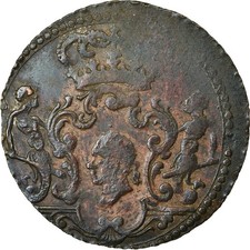 [#115] Moneda, Estados italianos, CORSICA, General Pasquale Paoli, 4 Soldi, 1765