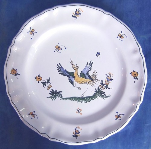 Assiette plate lxv faïence - plate,