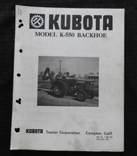 1980s Kubota L225 L245 Tracteur " K-550 Tractopelle " Opérateur & Pièces