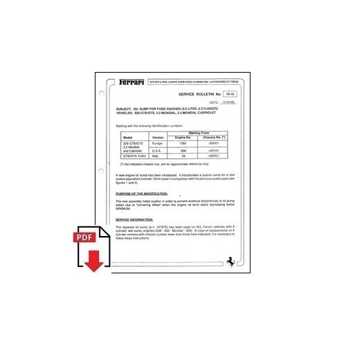1986 ferrari service bulletin - ferrari,