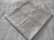 linge ancien Nappe de mariage Lin Bi Richement Broder Et Point Jour Napoleon lll