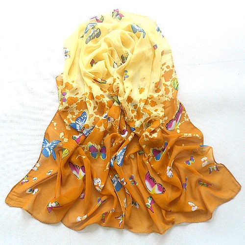 Women butterfly long chiffon - butterfly,