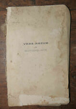 Livre « Vade-mecum motocycliste Moto-Revue» années 30's 2° édition