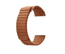 Bracelet Magnétique en Cuir Marron pour montre universelle 20mm Quick Release