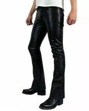 Pantalon En Cuir Noir Pour