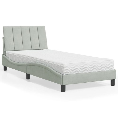 Lit avec matelas rembourré - avec,