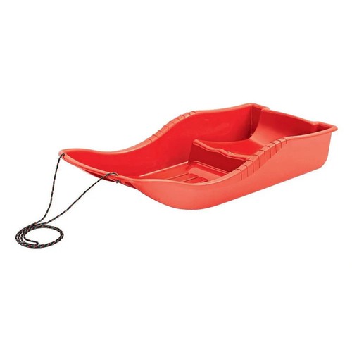 Luge neige plastique rouge - neige, en