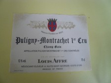 ancienne étiquette de vin   Puligny - Montrachet  Champ Gain