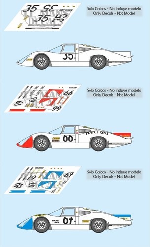 Décal porsche 907 mans - le,