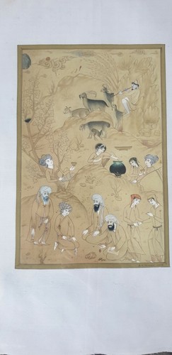 Peinture ancienne perse sur - peinture,