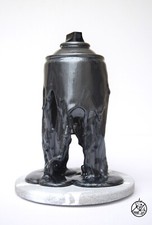 Sculpture Graffiti, street art, bombe de peinture, coulures "silver drips" déco.