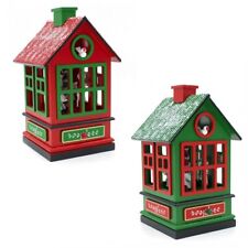 Carillon carrousel chalet en bois avec manivelle musique et mouvement