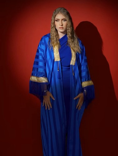 Abaya bleue larzena - abaya, neuve