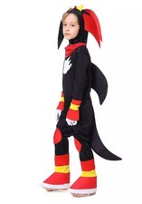 Pyjama Shadow Cosplay Sonic Noir Déguisement Carnaval Combinaison Halloween 