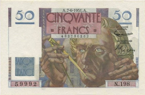 Francs verrier type 1946 - francs,