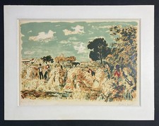 Roland OUDOT "Les moissons" Lithographie signée