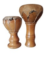 DJEMBE marocain  en bois verni