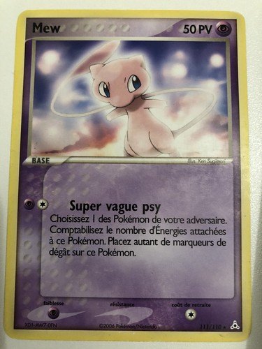 Carte pokémon mew 111 110 - pokémon, ex