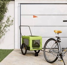 Remorque De Vélo Verte Pour Animaux Chien Chat Chariot 3 Roues Caisse Transport