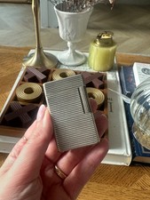 Briquet S.T. Dupont Ligne 1 – Godron horizontal – Argent – Vintage