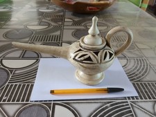 Objet Décoratif En Terre Cuite , Beige Lampe d'Aladdin. Envoi Possible.