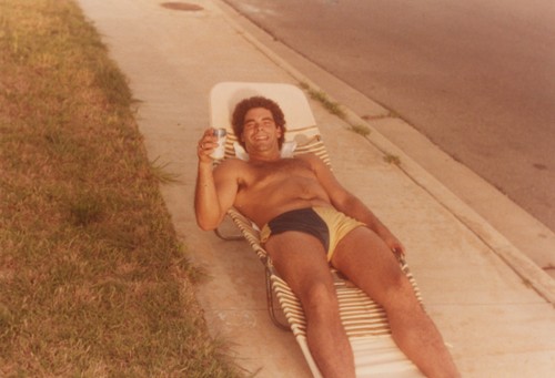 Shirtless man sunbathing tight - shirtless,