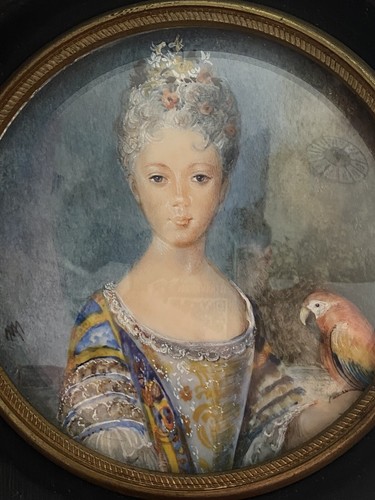 Ancienne miniature peinte - miniature,