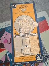 Carte Michelin Ww2 Datée 1945 Jus Bordeaux Biarritz 