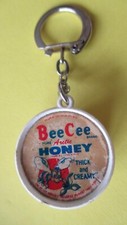 Porte clé, années 60 Pot de miel BEE CEE Arctic HONEY "Thick and Creamy"