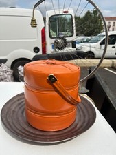 Lot Boite à couture Travailleuse mercerie Rotin et tissu fleurs - Vintage rétro