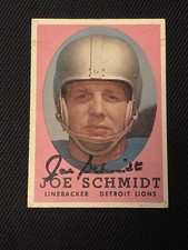 HOF JOE SCHMIDT 1958 TOPPS