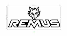 2 STICKERS REMUS /ECHAPPEMENT  /FUN/ SPORT /MOTORSPORT 65x150mm