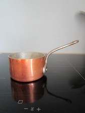 Petite casserole à sauce  ancienne  en cuivre étamé Villedieu