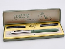 STYLO PLUME ANCIEN - FOUNTAIN PEN - SHEAFFER SKRIP CARTRIDGES - AVEC SA BOITE