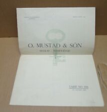 PECHE A LA LIGNE catalogue hameçons O MUSTAD & SON Oslo NORVEGE 1929