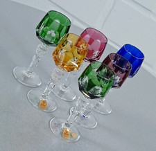 6 Nachtmann ancien cristal au plomb liqueur verre à liqueur romain taille dia...