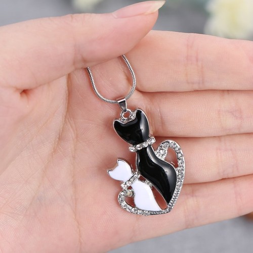 Collier couple chats amoureux - collier,