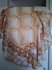 nappe ronde marron et jaune "diamètre : 150