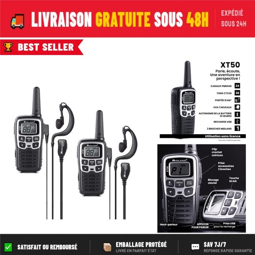 Midland xt50 talkie walkie - xt50, talkie-walkie